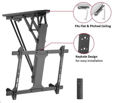 Motorized Ceiling Flip Down TV Mount